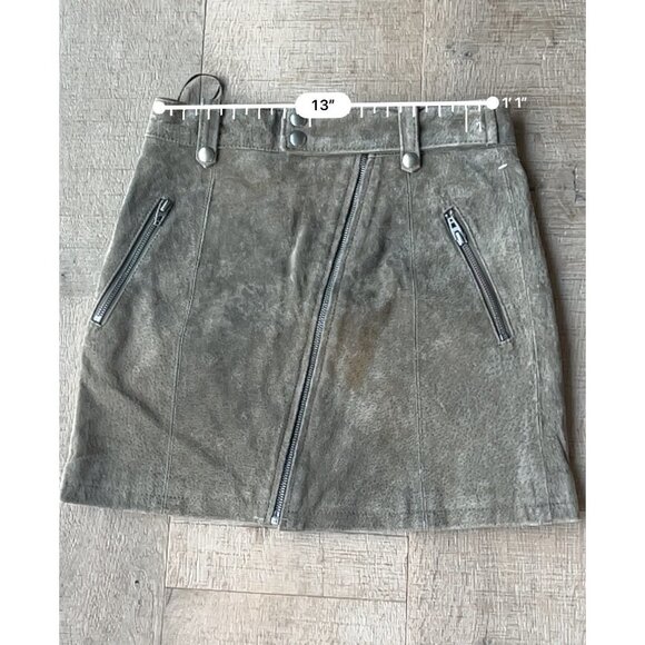 BLANKNYC BARE IT ALL khaki suede SKIRT SIZE 26 - Picture 7 of 8